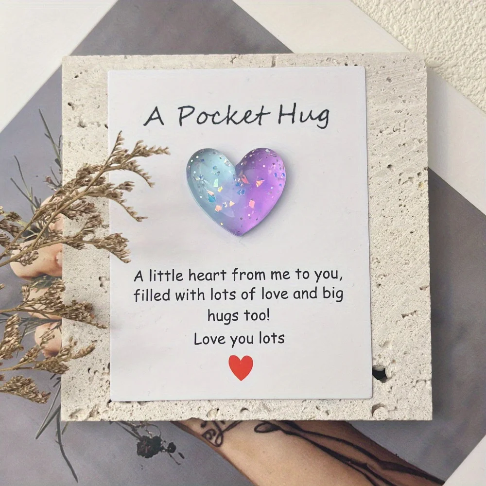 8pcs Pocket Hug Decorated With Encouragement Card For Special Occasions
