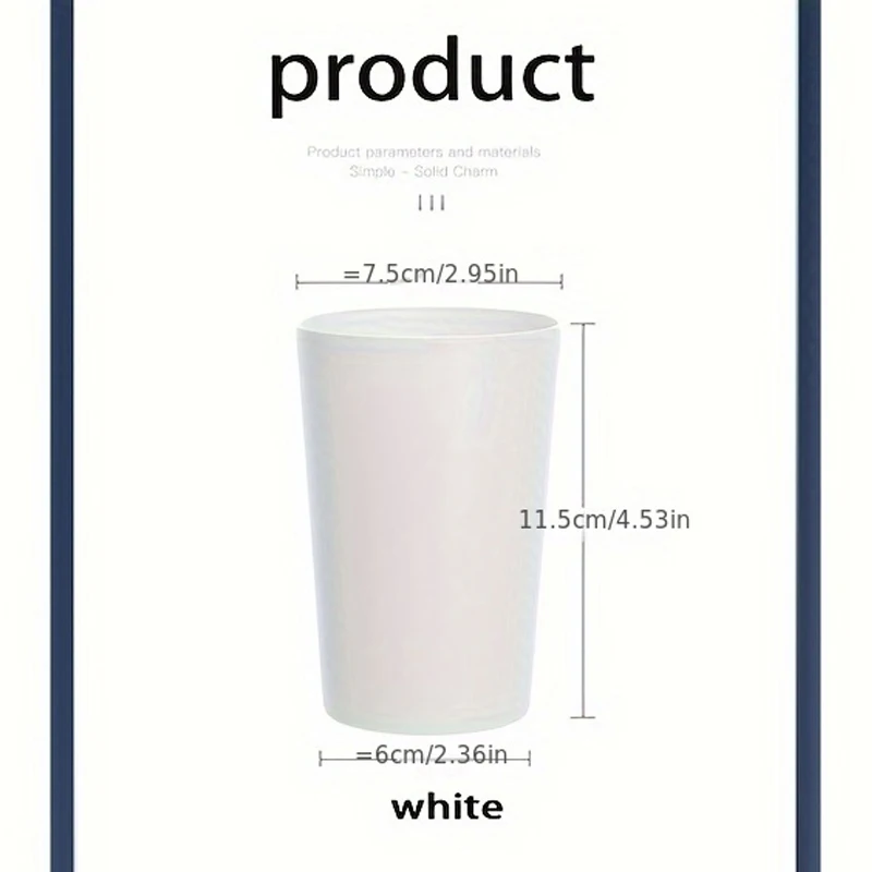 Solid Color Mouthwash Cup Simple Toothbrush Cup Plastic Mouthwash Bathroom Accessory 1