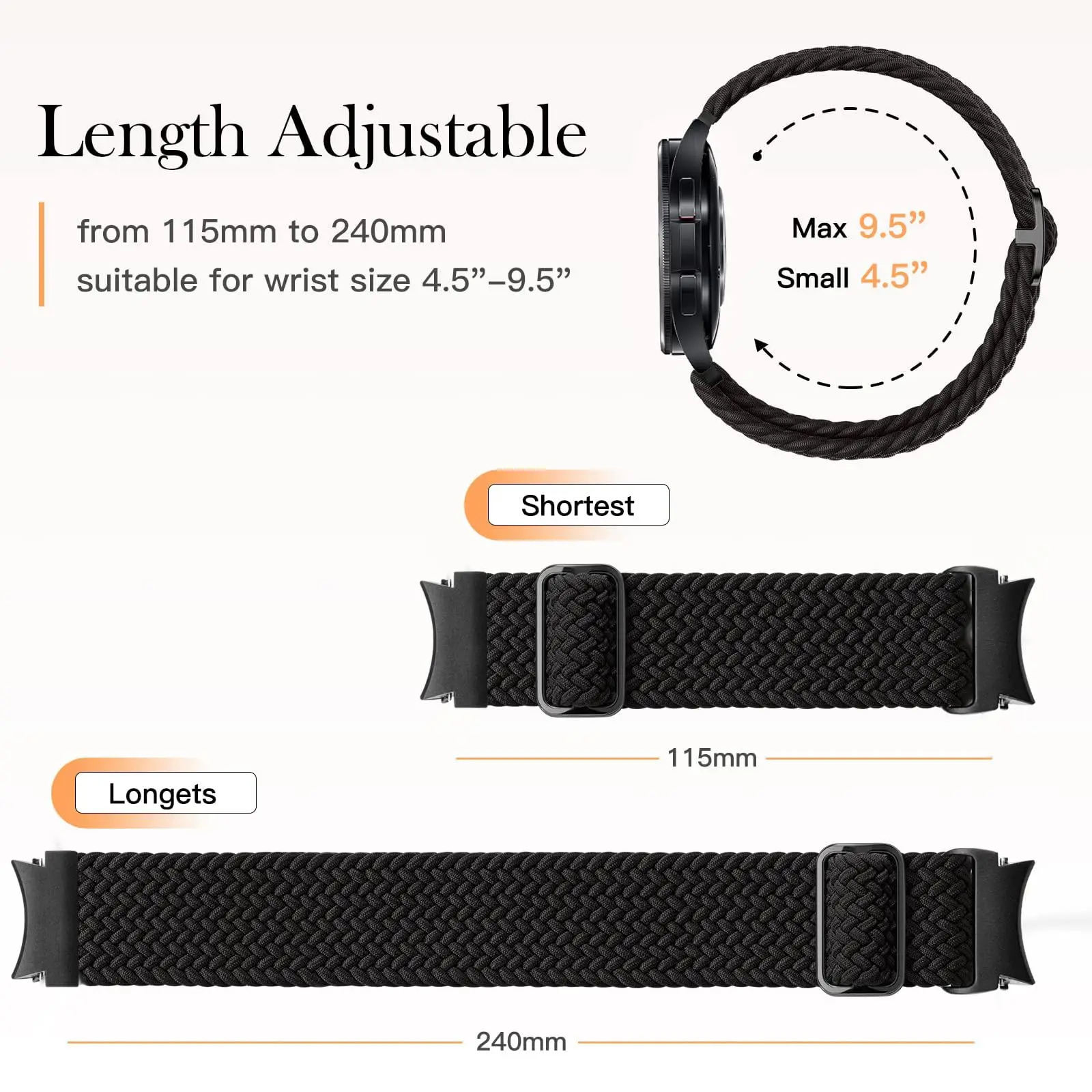 Braided Loop Band Bracelet - Premium Wrist Strap with Classic Design