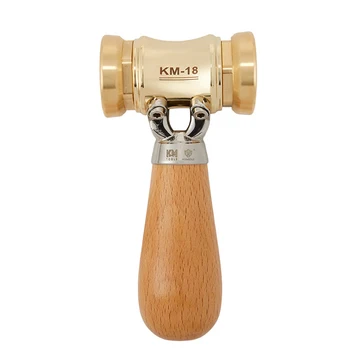 KM-18 lavorazione del legno martello scalpello in ottone con teste intercambiabili Punch Hammer strumento di formatura del metallo per artigianato fai da te arte di HONGDUI