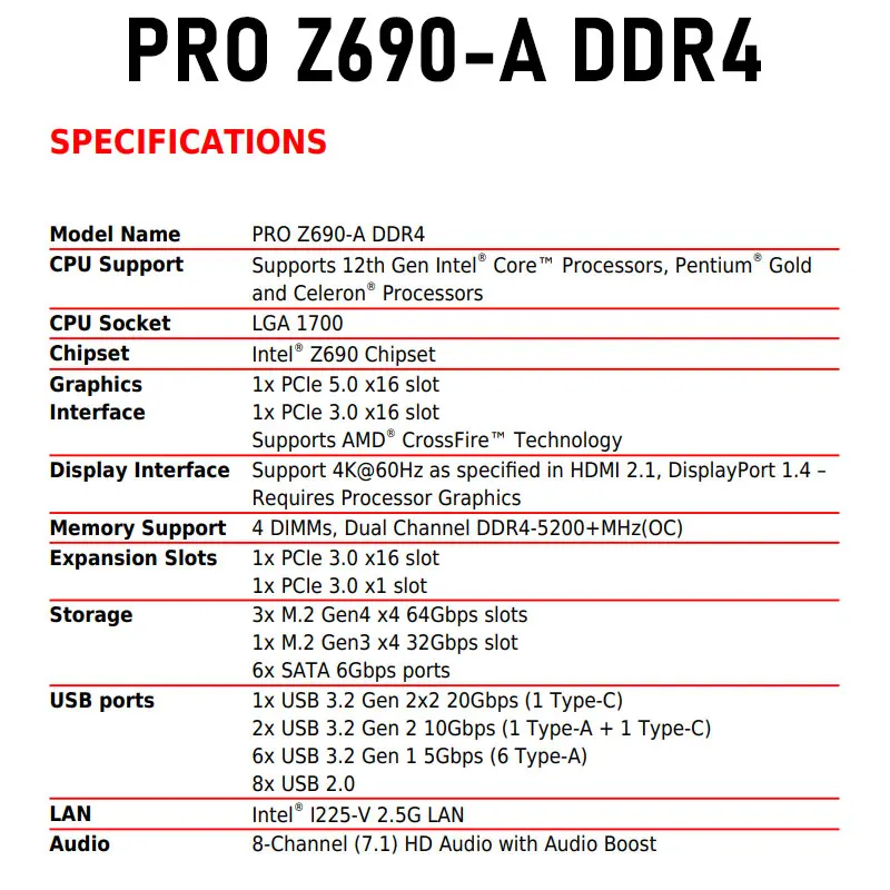 Lga 1700 Intel Core I5 12600k Combo With Msi Pro Z690-a Ddr4 Motherboard  Set 128gb M.2 Chia Placa-mãe Kit Desktop Atx Z690 New - Motherboards -  AliExpress