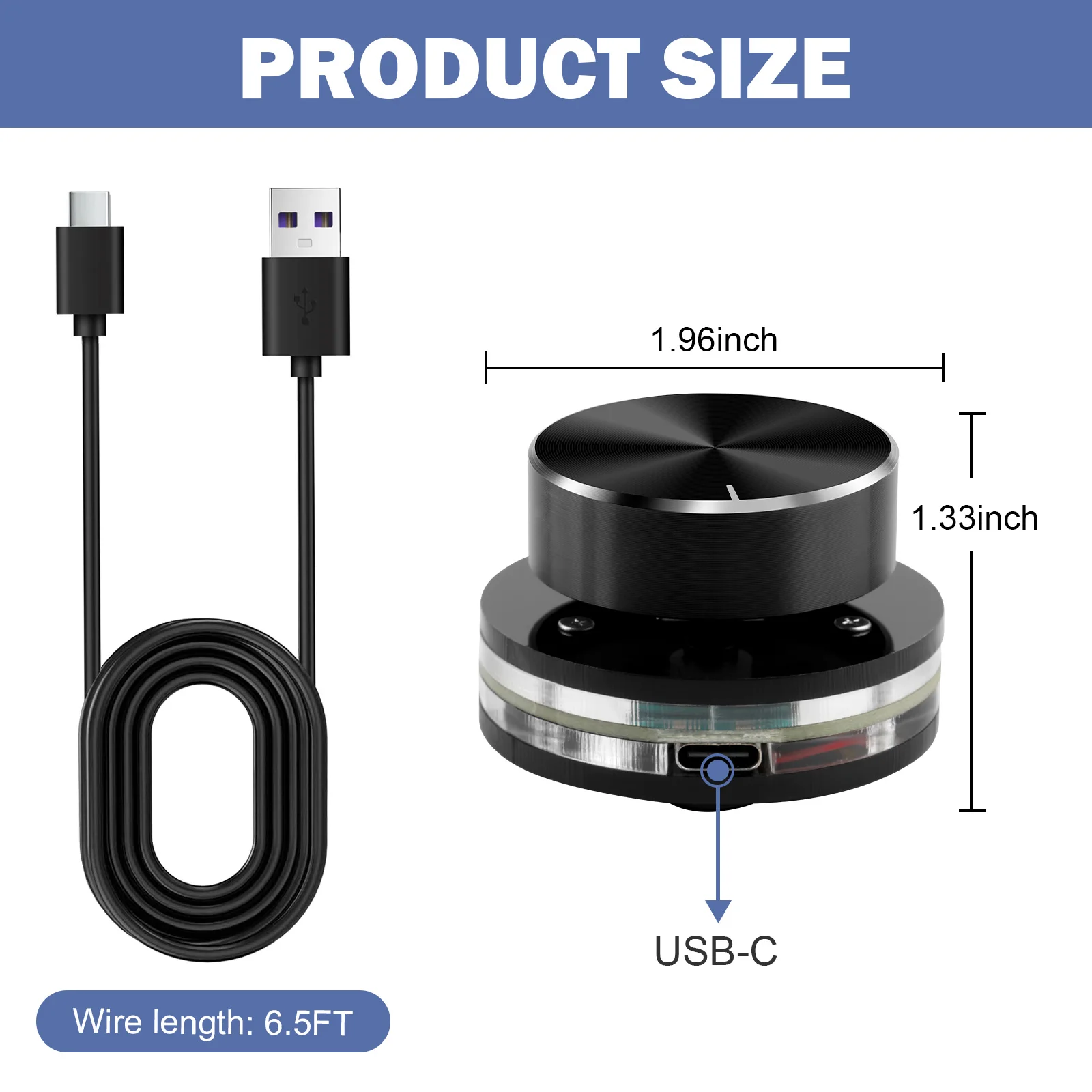 SayoDevice E1 유선 맞춤형 볼륨 컨트롤러 다기능 노브 표면 다이얼 미니 키보드 단축키 지원
