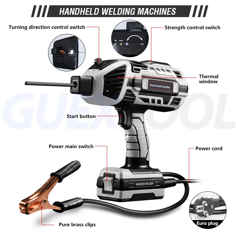 Electric ARC Welding Machine 4600W Handheld Mini Home Welder Tool Inverter Portable Manual Welding Household Equipment