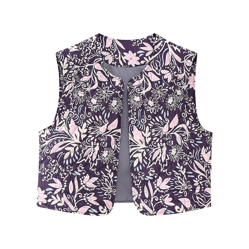 

2023 Summer New Women's Embroidered Cotton Vest Coat Round Neck Sleeveless Cardigan Fashion Versatile Short Style Tops