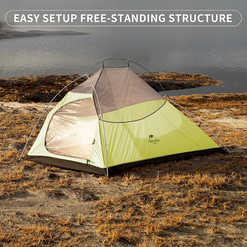 Naturehike Cloud Up 1 2 3 Tent Ultralight Camping Tent Double Layer Waterproof Tent Outdoor Hiking Backpacking Tent with Mat — view 3