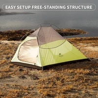 אוהל קמפינג אולטרה-קל Naturehike Cloud Up 1 2 3, שכבה כפולה, אוהל עמיד למים לטיולים בחוץ ולטיולי גב עם מזרנית 3