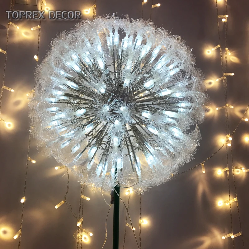 

Toprex decor led fiber optic dandelion flower light for lawn yard displays
