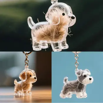 Cute Dog Hair Keepsake Keychain 1