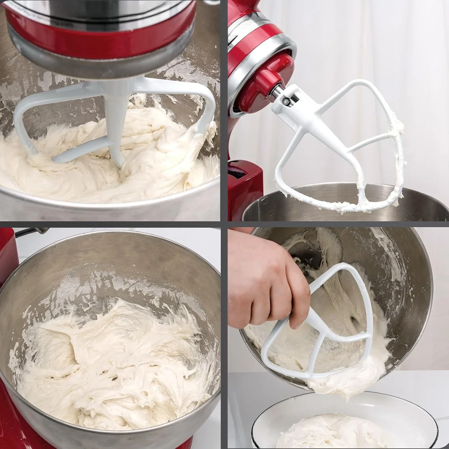 For Kitchenaid 4.5-5 Quart Stand Mixers Aluminum Spray Flat Beater, 5QT Tilt Head Stand Mixer KSM90, K45