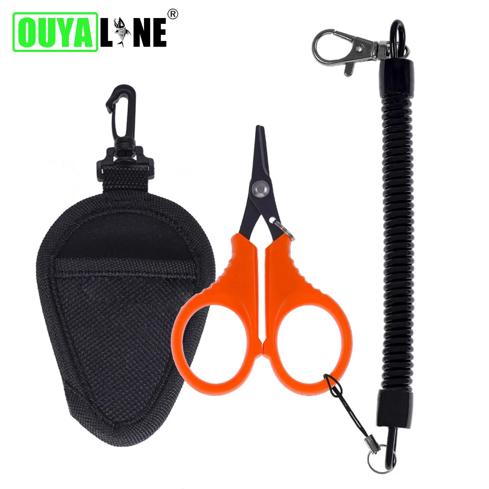 

New Fishing Scissor Retractable Badge Holder 420 Stainless Steel Multifunction Portable Scissors Cut Line Lure Tools Accessories