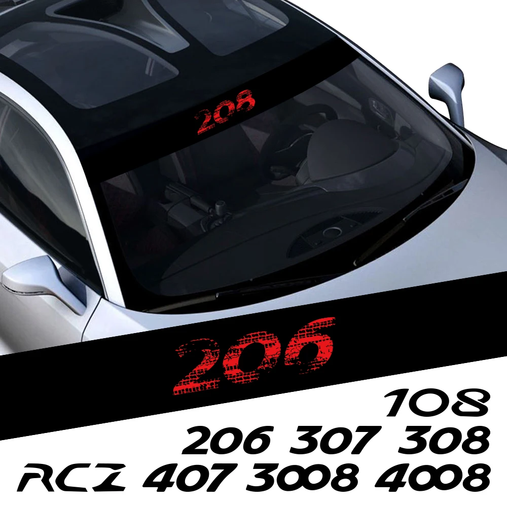 For Peugeot 307 308 RCZ 206 207 208 407 108 3008 Rifter Exterior Styling  Accessories Car Front Windshield Stickers and Decals - AliExpress
