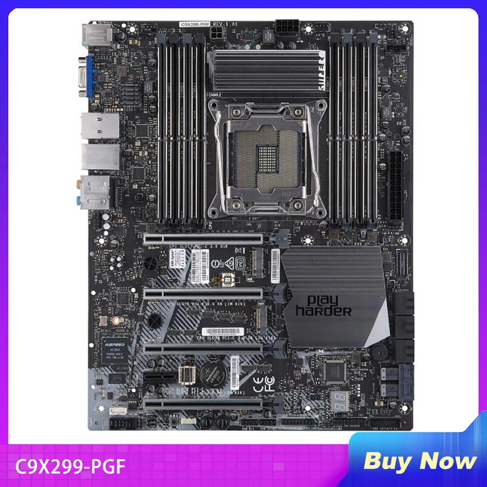 

C9X299-PGF For Supermicro High-end Desktop Overclock Motherboard i7 i9 X-series Processor LGA-2066 DDR4-2933MHz PCI-E3.0 M.2 U.2