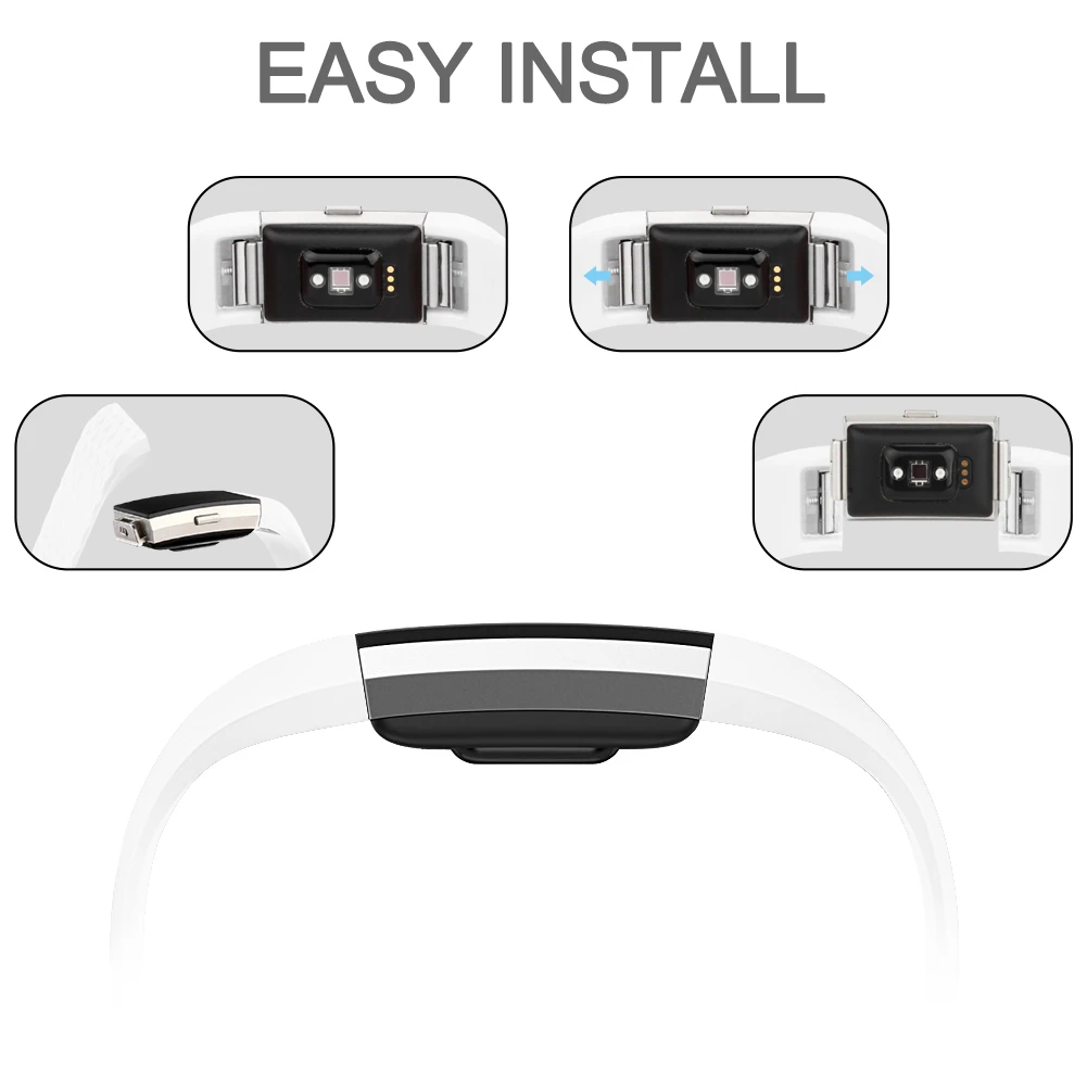 10pcs/lot Silicone Band Strap for Fitbit Charge 2 Band Bracelet Watchband Wristband for Fitbit Charge 2 Strap Low Price