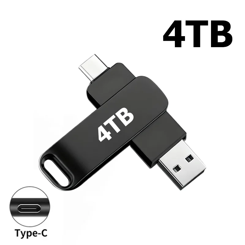 Ultra High-Speed 16TB Waterproof Metal Flash Drive with USB 3.2 & Type-C Connectivity