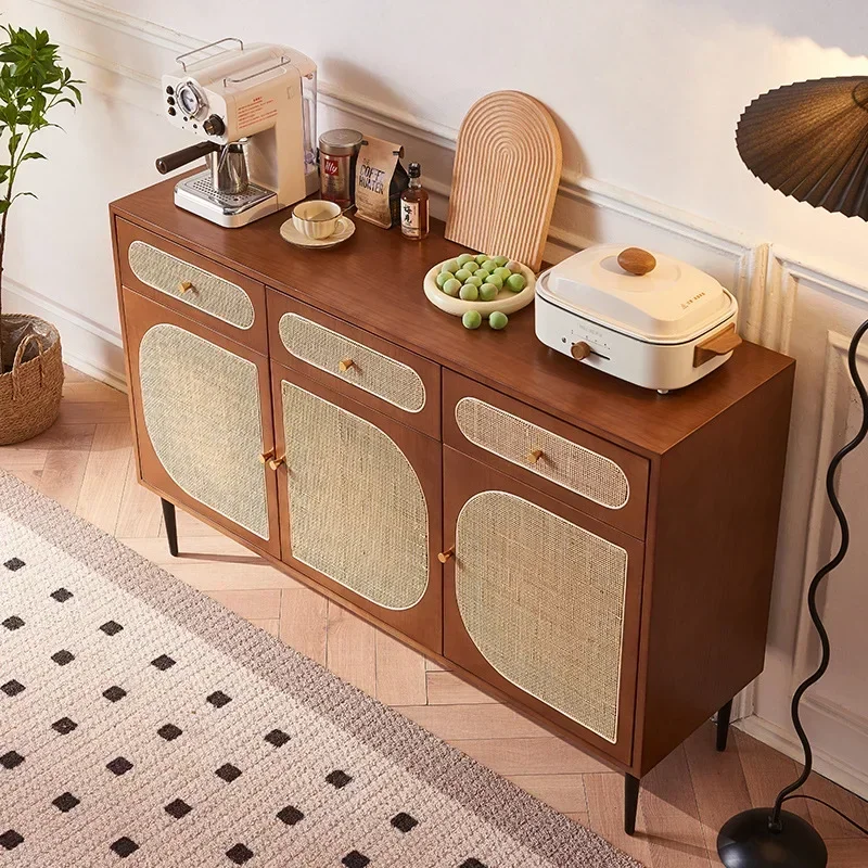 Rattan Solid Wood Sideboards Coffee Table Living Room Cabinet Display Drawer Storage Kitchen Cabinet Muebles De Cocina Furniture