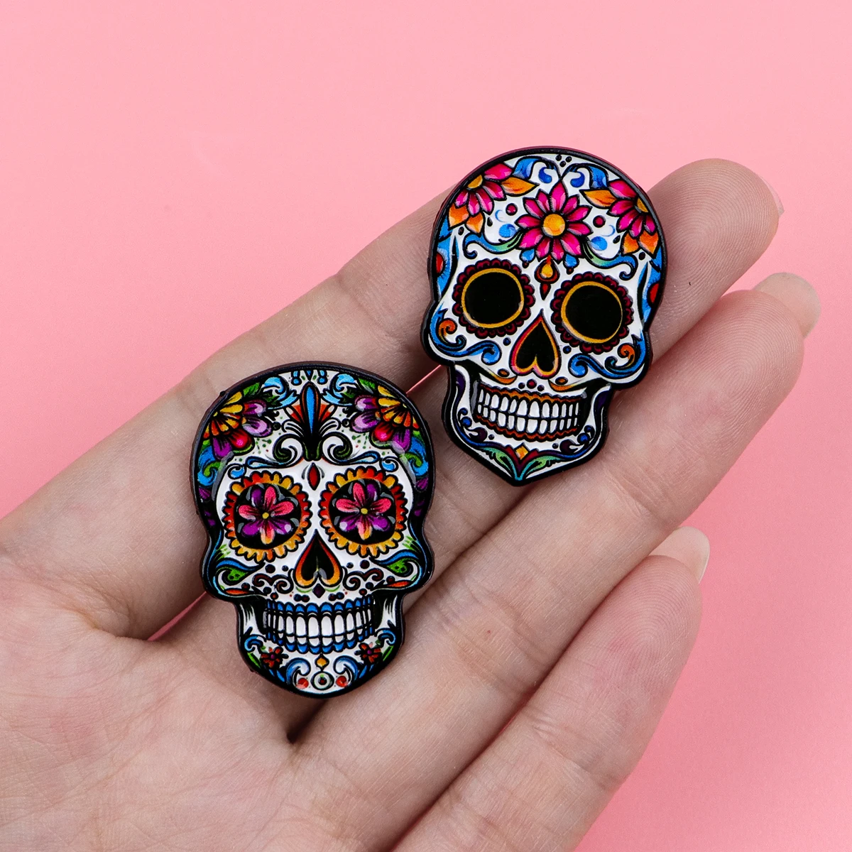 Zuckerschädel-Emaille-Pins, Punk-Brosche, Anstecknadel für Kleidung, Rucksäcke, Hüte, dekorativer Schmuck, Geschenk für Liebhaber der mexikanischen Kultur – Detail 7