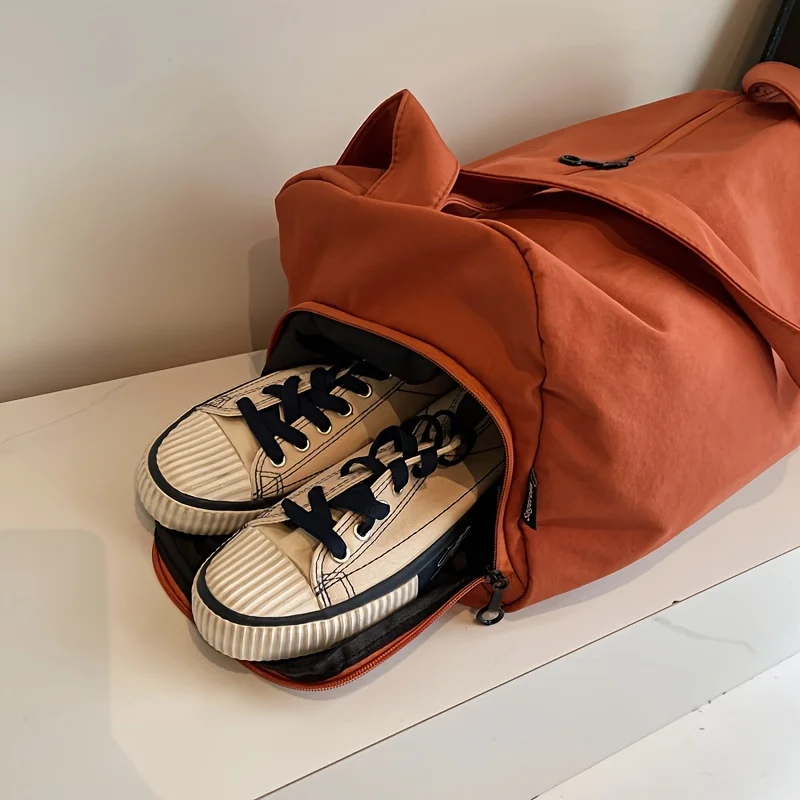 Large Capacity Women's Short Travel Bag Dry-wet Separation Crossbody Travel Bags Independent Shoe Warehouse Fitness Yoga Bag