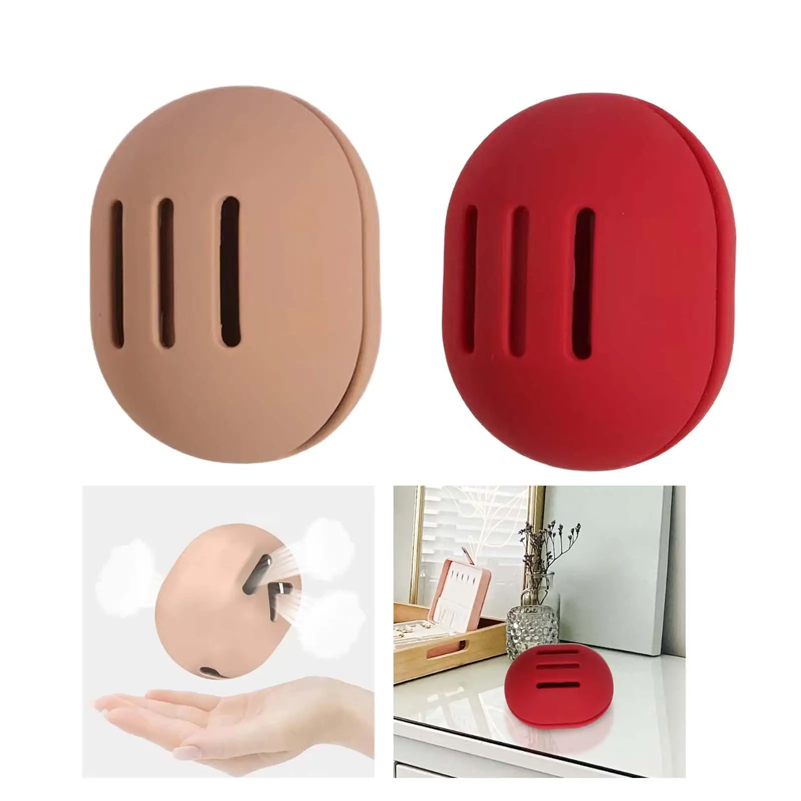 Makeup Sponge Holder Makeup Blender Travel Case for Women Girls Silicone Cosmetics Sponge Holder Egg Dryer Rack
