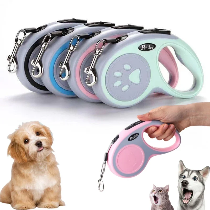 3/5M Nylon Dog Leash Automatic Retractable Durable Cat Lead Extending Puppy Walking Running Traction Roulette For Small Dogs 3/5M Nylon Dog Leash Automatic Retractable Durable Cat Lead Extending Puppy Walking Running Traction Roulette For Small Dogs