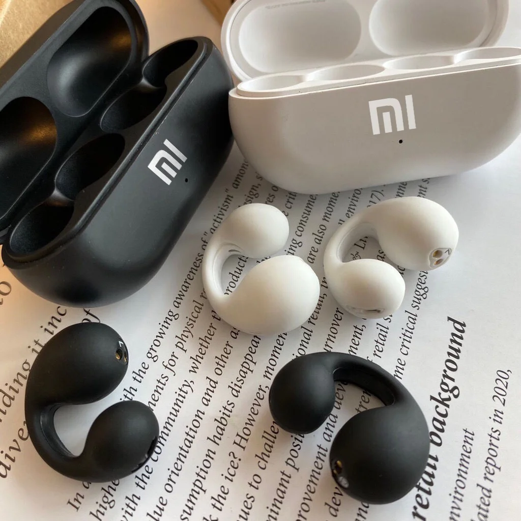 Xiaomi Sound Earcuffs Wireless Bluetooth Earphones Earring TWS Ear Hook Headphones Waterproof Sport Earbuds Headset With Mic