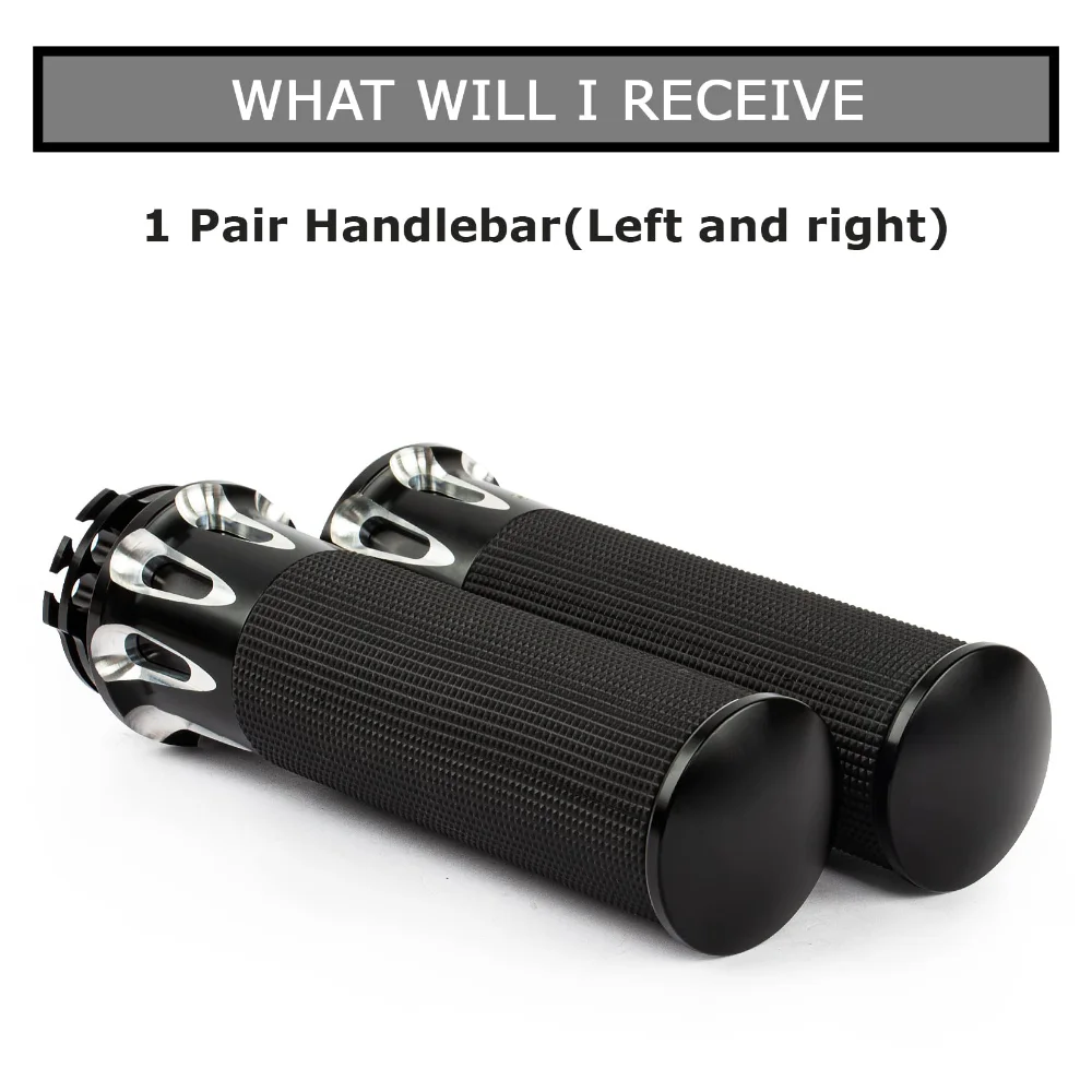 

Motorcycle Handlebar Grips CNC Handle Bar Grips 25MM For Harley Sportster Cruiser Bobber Chopper Touring Road King Electra Glide