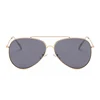 2023 New Double Beam Pilot Sun Glasses Reverse Curved Lens Metal Frame Sunglasses Male Driving Female 5