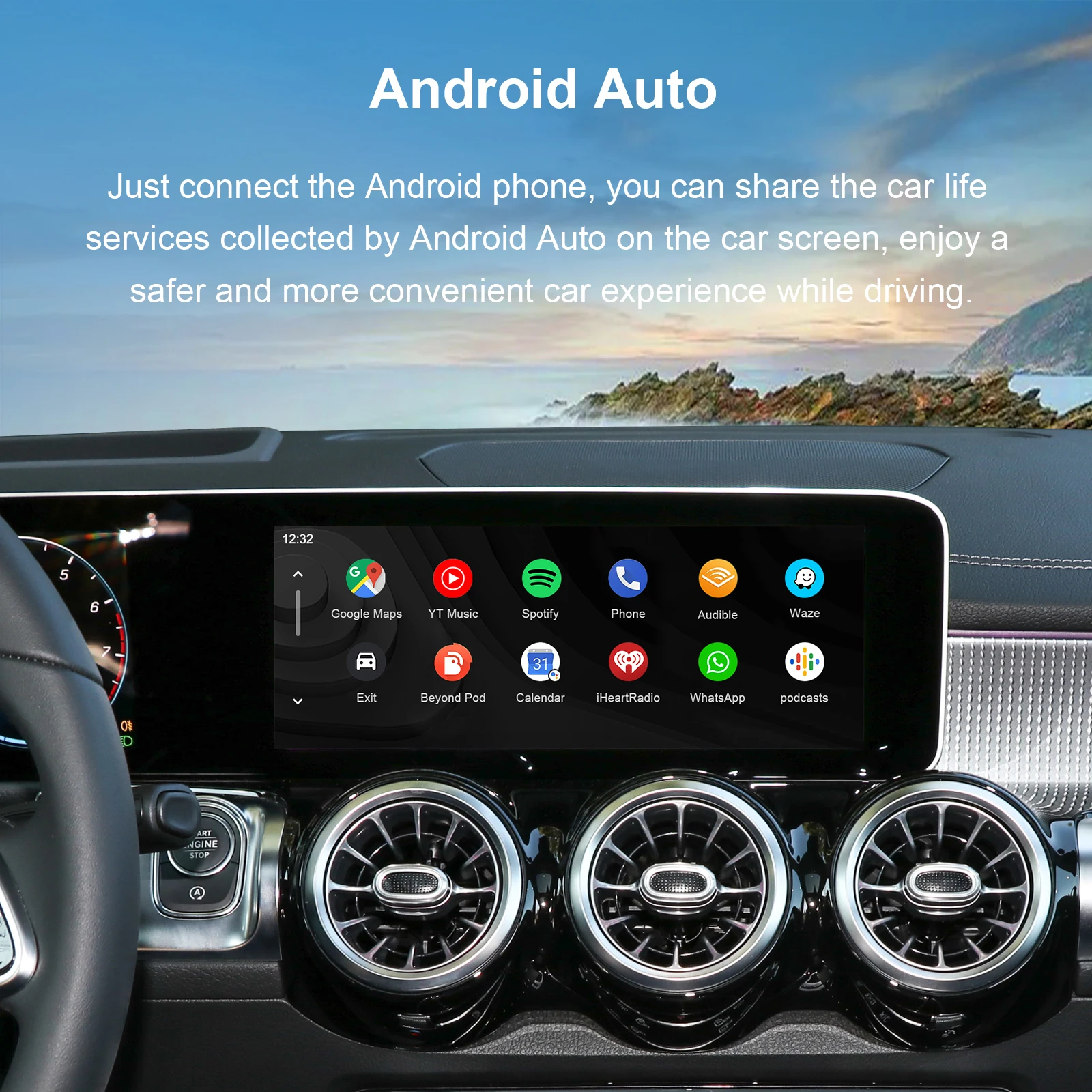 EZonetronics Kabelloses CarPlay Android Auto Nachrüstkit Decoder-Box für Mercedes Benz W176 W246 W218 C117 W212 W216 X156 C253 – Detail 8