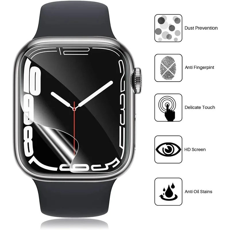 Apple Watch 용 하이드로 겔 필름 40MM 41MM 45MM 44MM 49MM 42MM 46MM IWatch 시리즈 용 시계 화면 보호기 10 9 8 7 6 5 SE 4 3 2