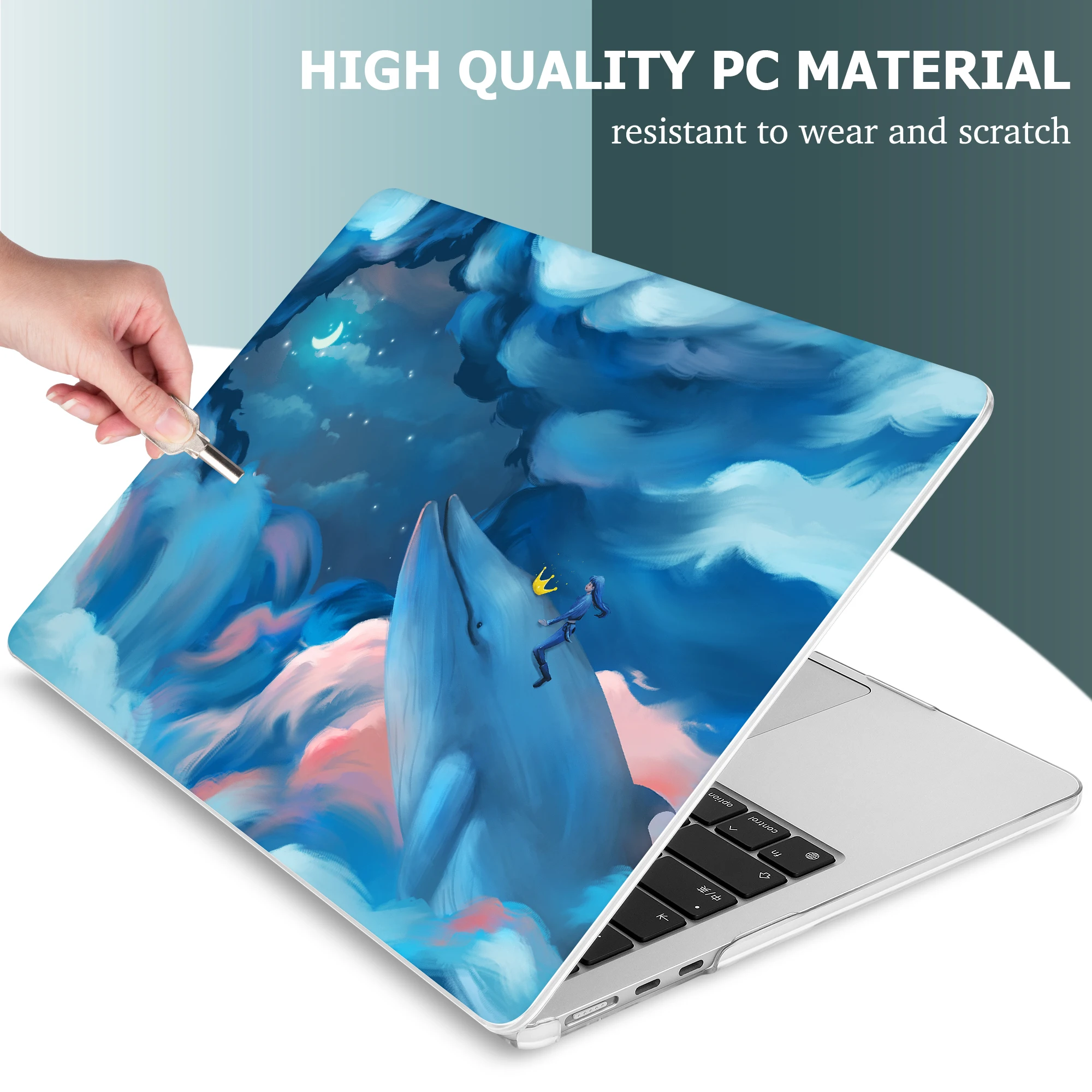 Ocean Whale Print Case Difícil para Macbook m3 m2 m1 Air Pro A2681 A2337 2023 A2338 A2992 A2918 Pro 14 16 13 Polegadas Retina A2251 - Imagem 4