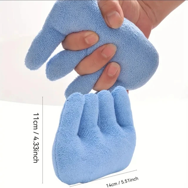 Blue Hand Rehabilitation Grip Cushion with Finger Separators 2