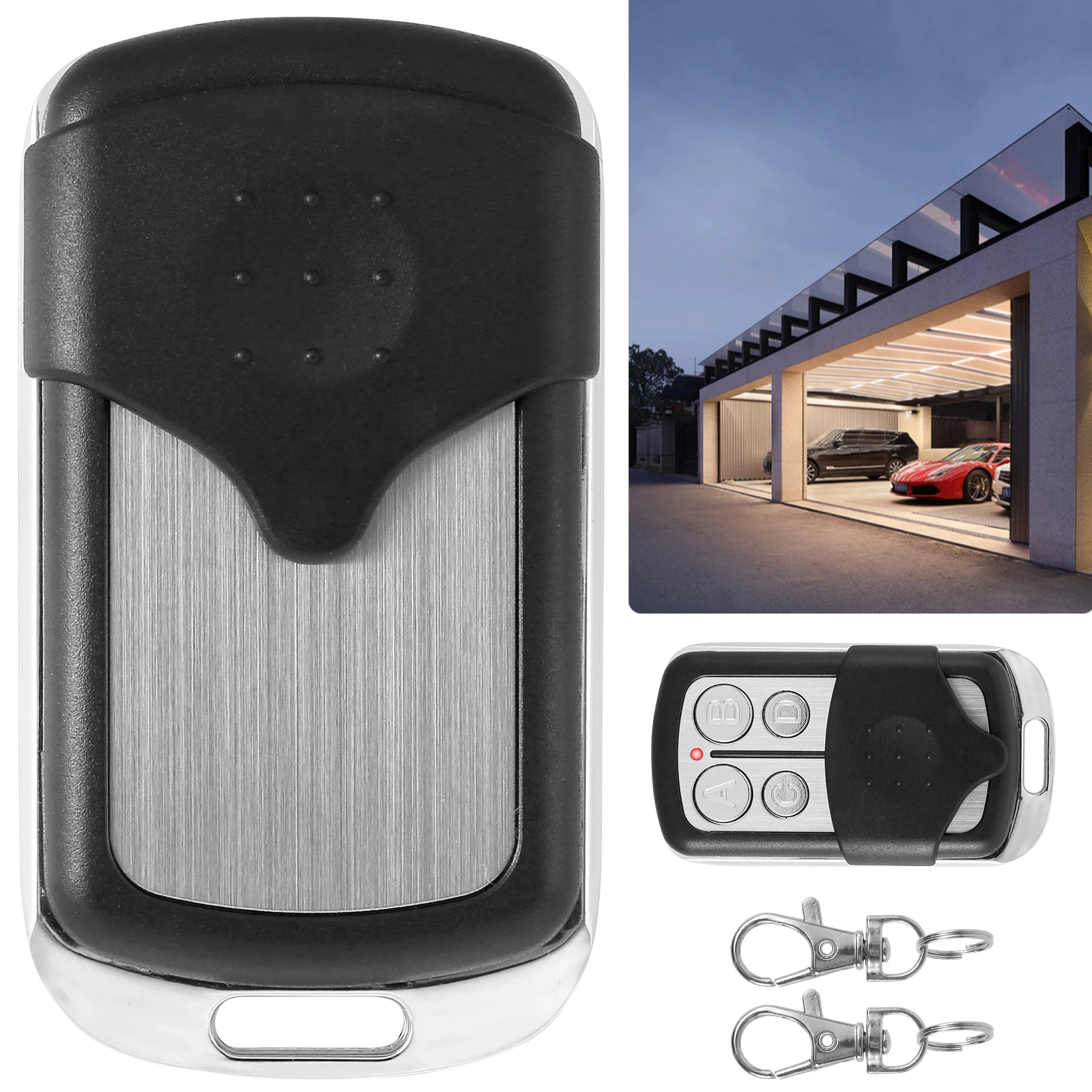 Description Picture 6 of item2Pcs Wireless Garage Door Remote Control Keychain Garage Gate Copy Remote Control Mini Electric Gate Opener Remote Control
