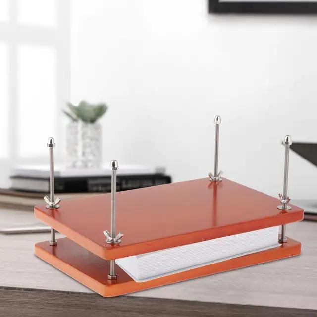 Pressa Per Rilegatura Libri In Legno - 38x28 Cm, Portatile, Per Fai Da Te, Scuola E Ufficio - Foto 11