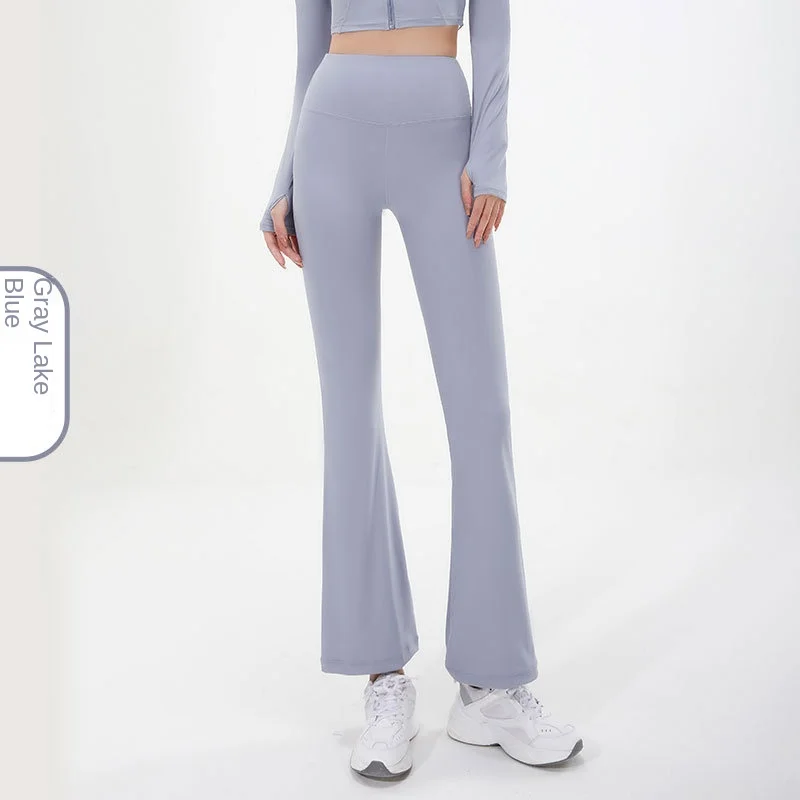 

New High Waist Hip Lift Flared Pants Lulu Four-sided Stretch Seamless Yoga Pants Professional Pilates Fitness Women Leggings