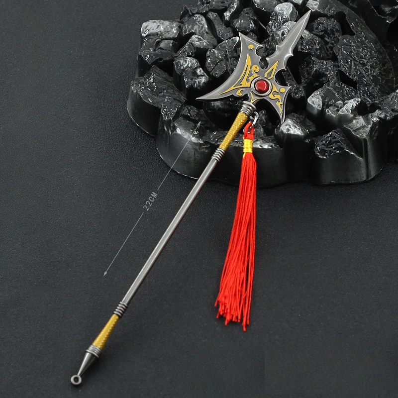 Romantik der drei Königreiche, kalte Waffe, Metallmodell, Guan Yu, Messer, Waffenornament, antike achtzehn Waffen, komplette Sammlung – Detail 10