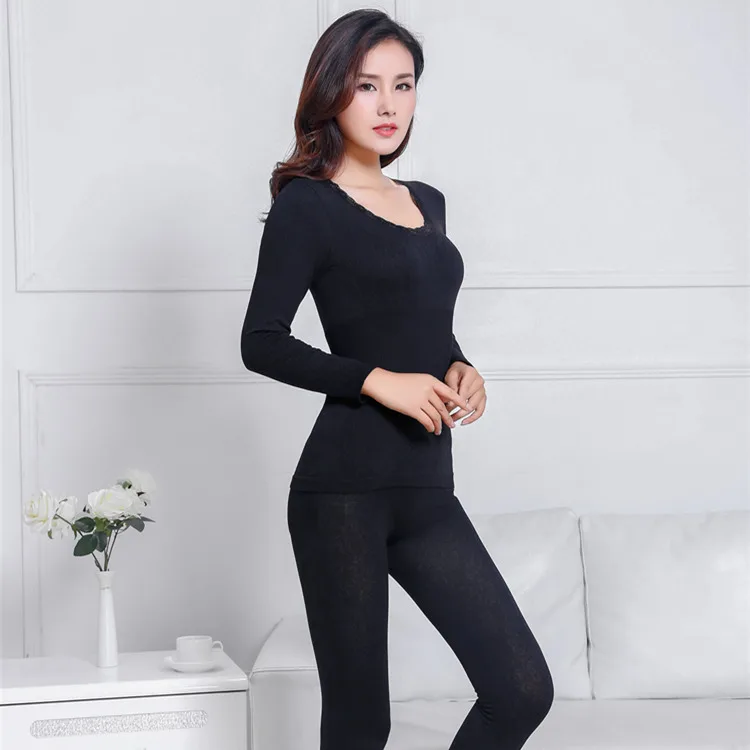 Thermal Underwear Warm Long Sleeves Woman  Women's Winter Thermal Clothing  Set - Thermal Underwear Sets - Aliexpress