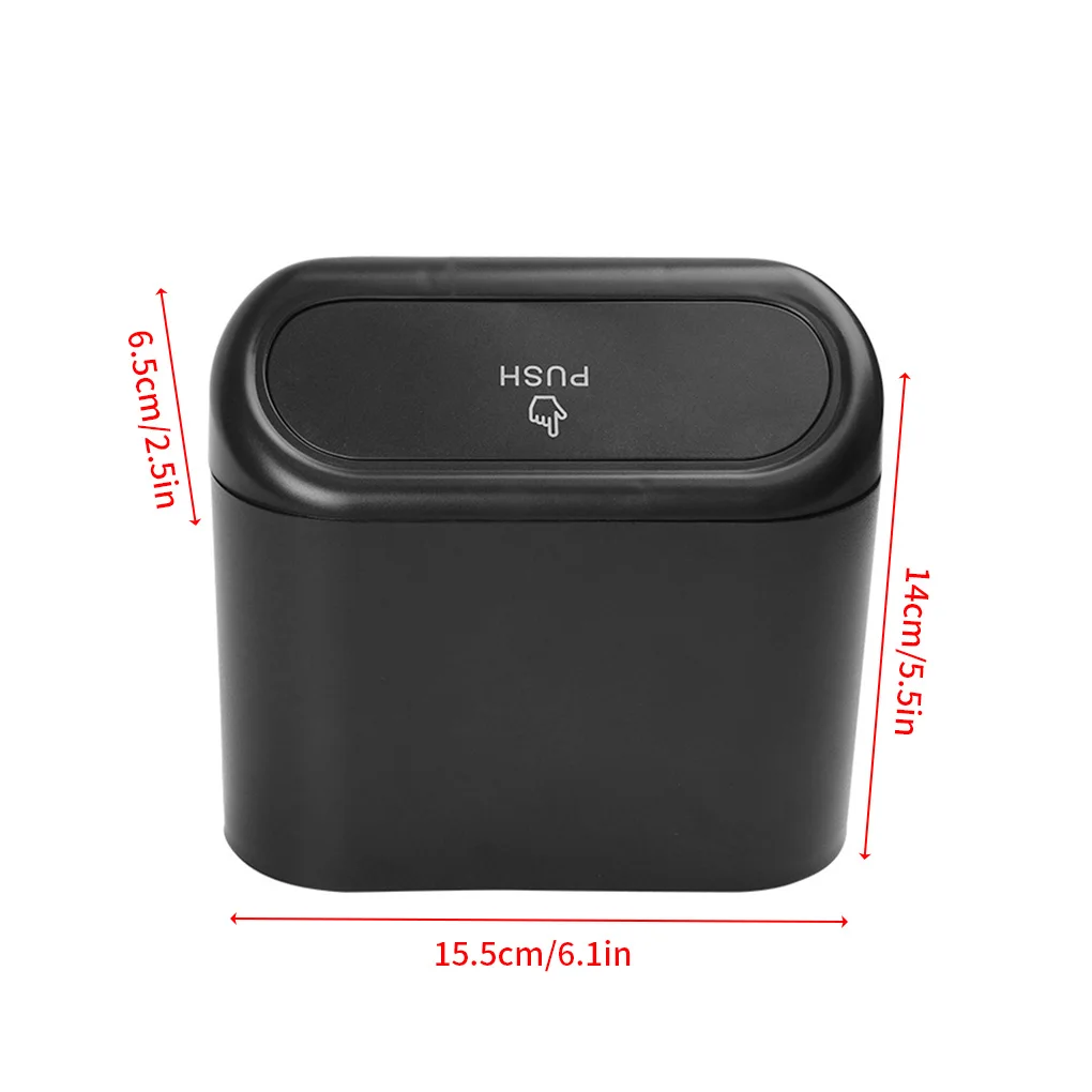 

Car Trash Can Plastic Vehicle Garbage Box Removable Portable Auto Interior Waste Bin Case