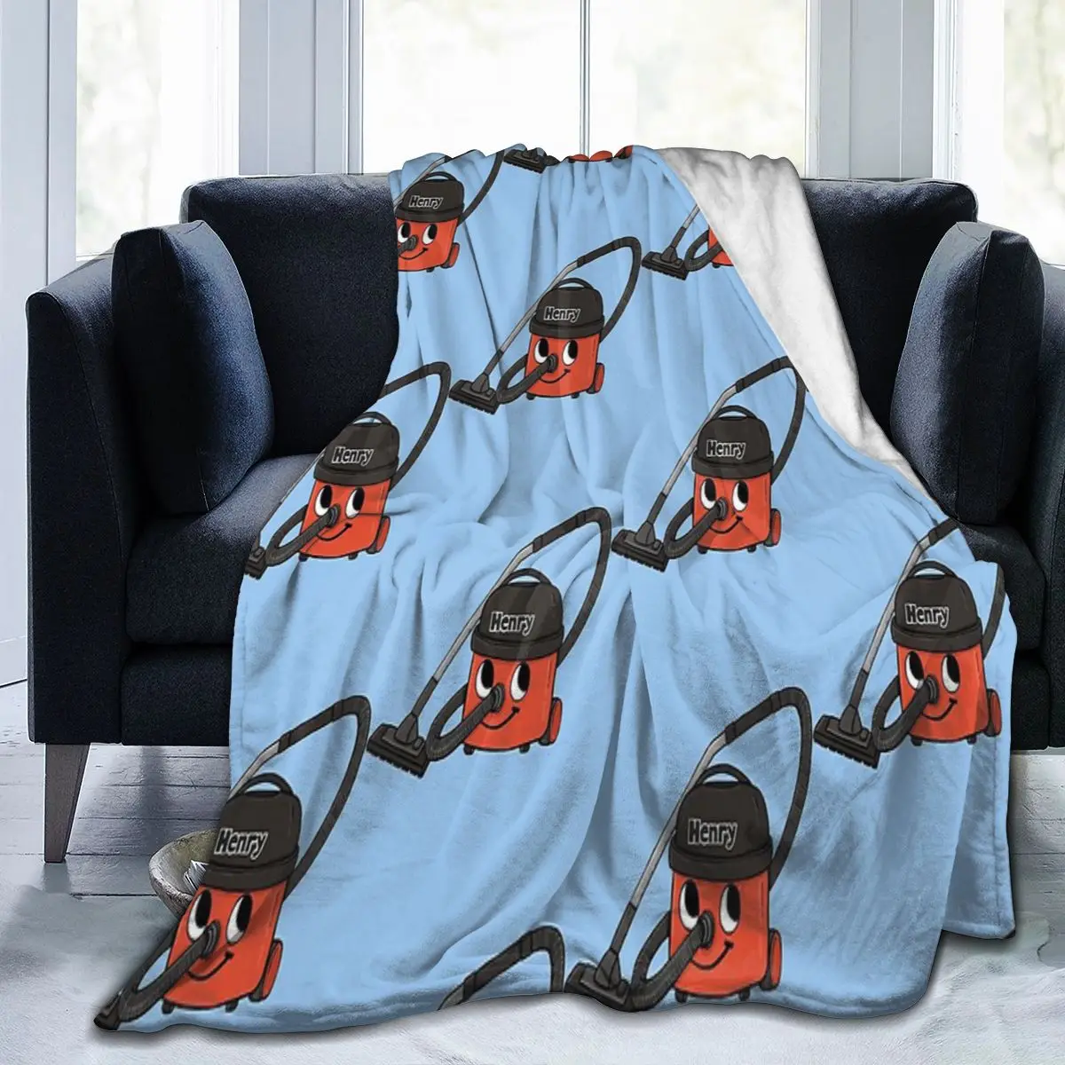 Henry Hoover Blanket, Facecloth Blanket Retro ValentineS Day Birthday