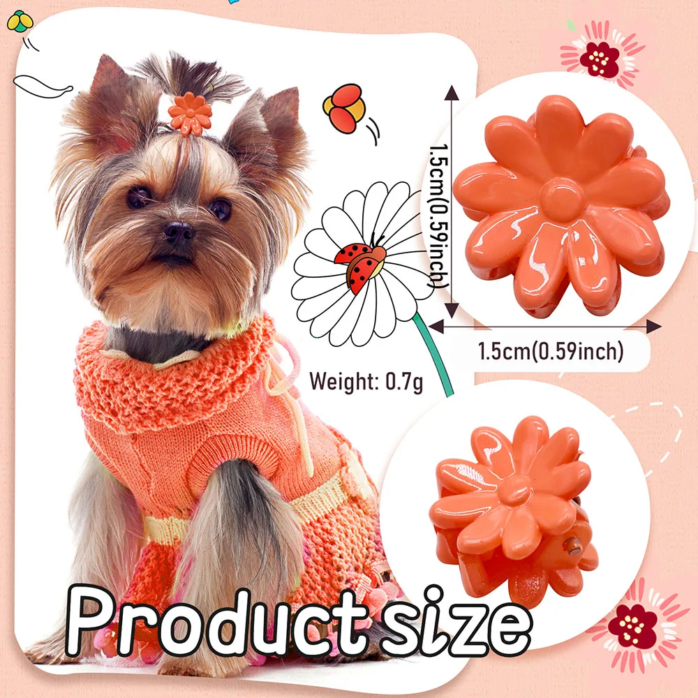 50PCS  Dog Hair Accessories Hair Clips for Small Dogs Colorful Cute Crown Hairpin for Dog Girls Pet Hair Grooming Dog Supplies 2