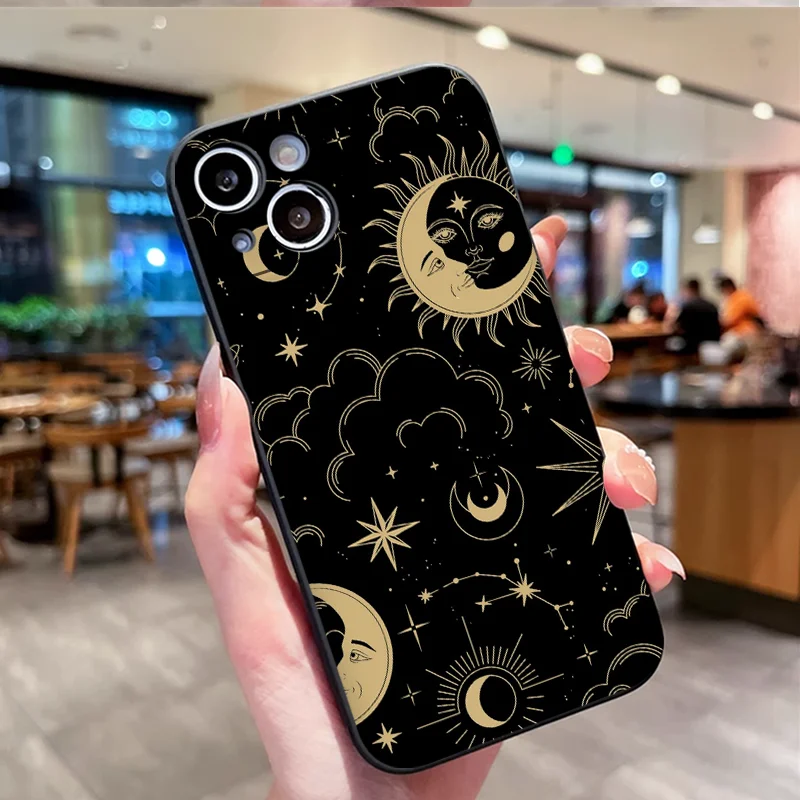 Aesthetic Space Planet Moon Stars Soft Phone Case Cover