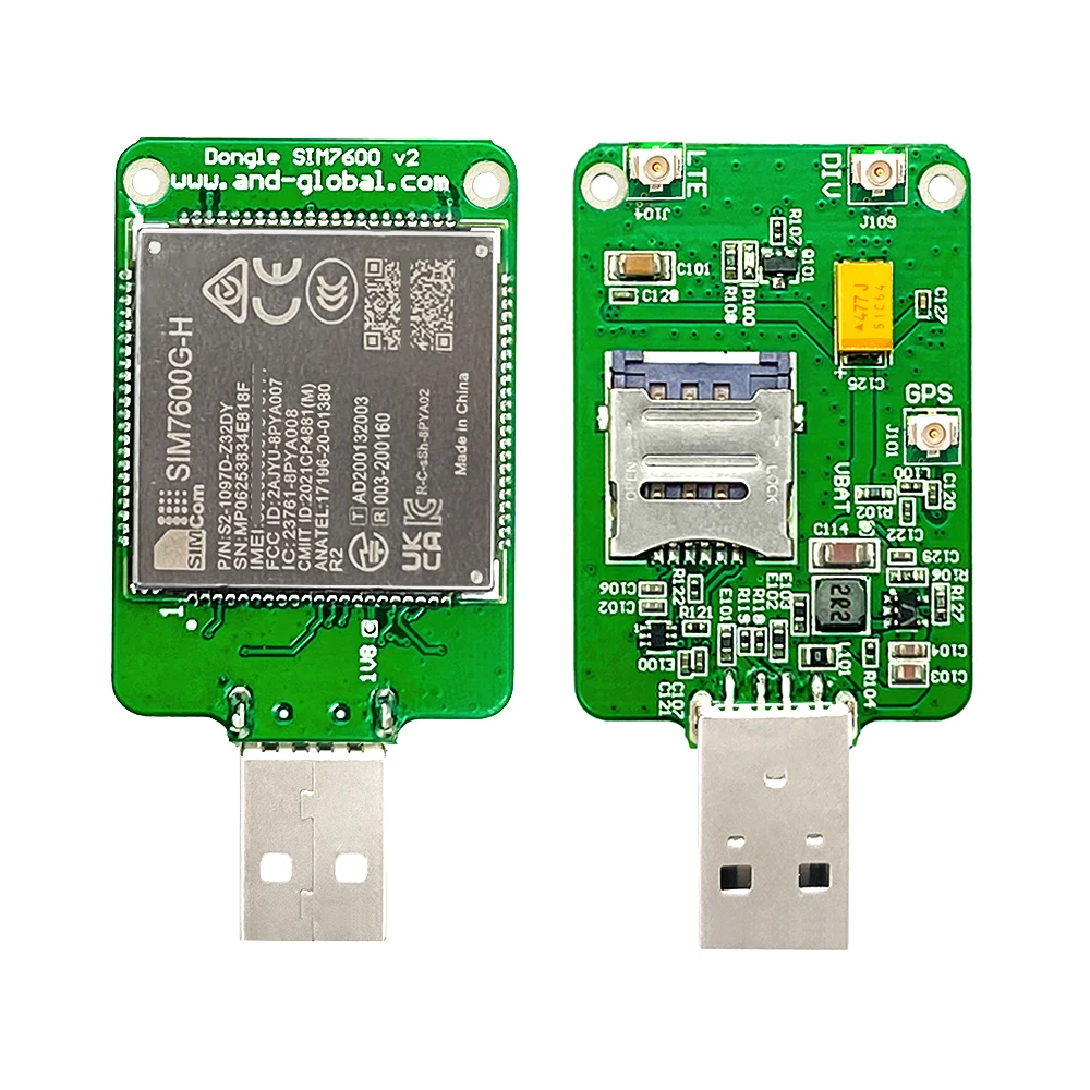 고속 USB 동글 SIM7600G H LTE CAT4 SIMCOM 4G 키트, GNSS 위치 확인, 글로벌 밴드 지원