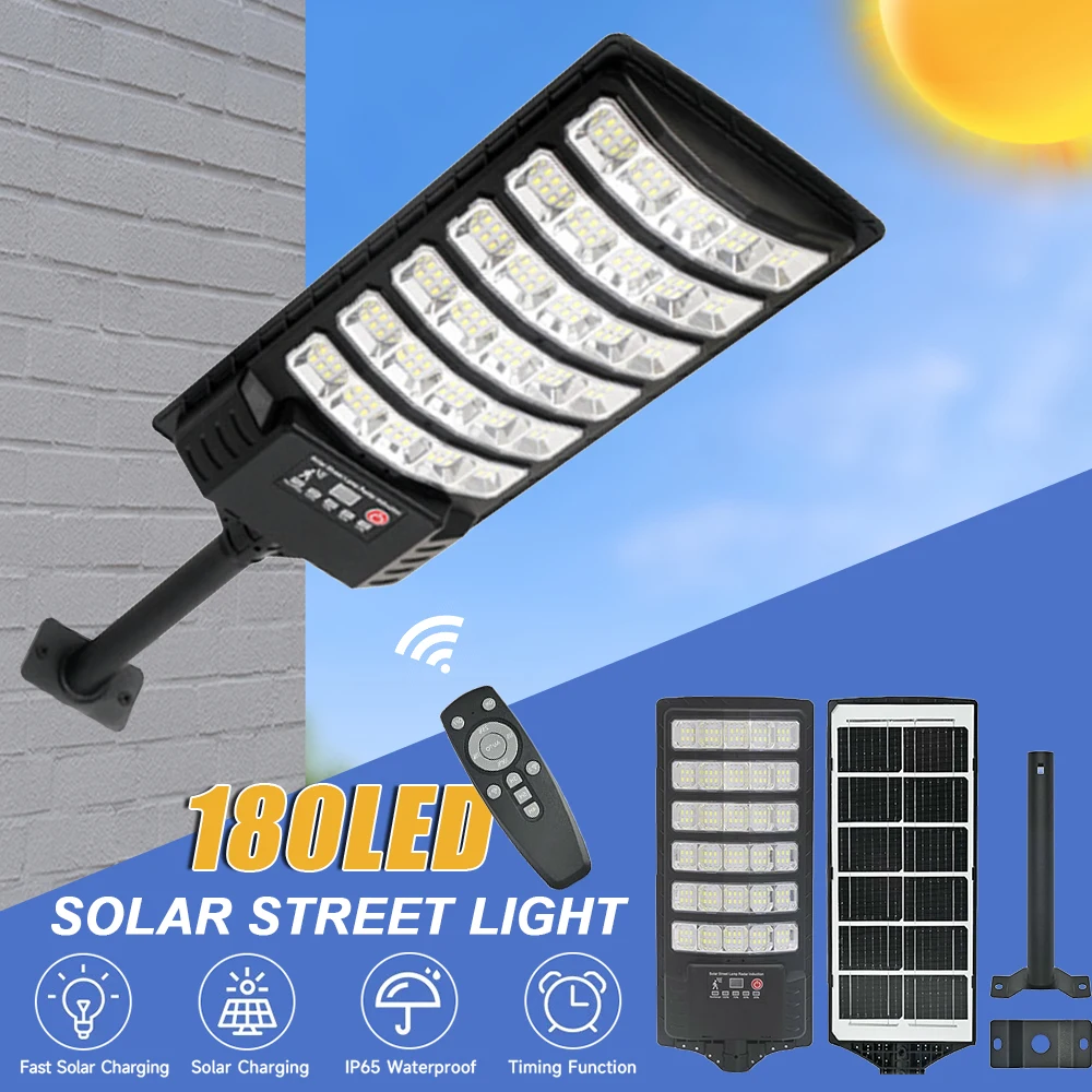 990000LM Solar Light Commercial LED Outdoor Dusk To Dawn Solar Street Light Road Area Lamp Waterproof Backyard Security Lighting