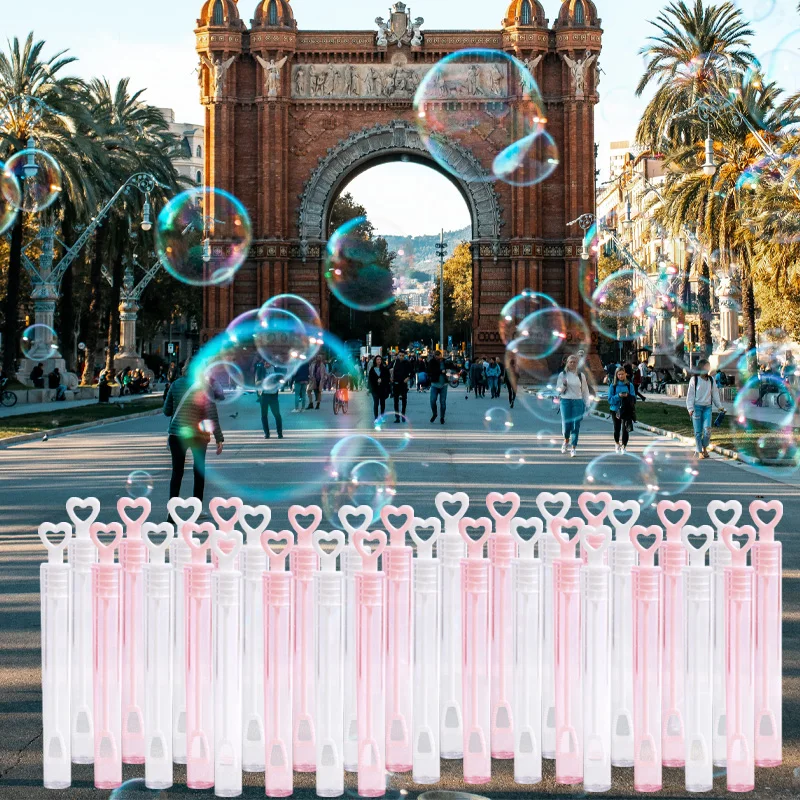 Pack De 52 Varitas De Burbujas De 5 Colores – Tubos Con Forma De Corazón Y Estrella Para Exterior E Interior, Ideales Para Fiestas Y Regalos