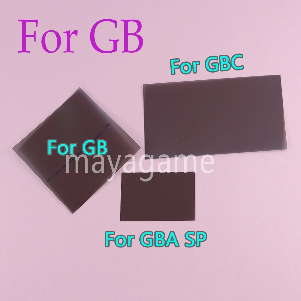 Game Screen Polarizer Film Backlit Modificar Parte Filme para gb Gbasp Destaque Gbc Gba Wsc Ngpc 50 Pcs