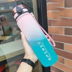 Large Capacity Leak-Proof Sports Water Bottle - Colorful, Portable for Outdoor and Gym Fitness, 1 Liter (Pink)