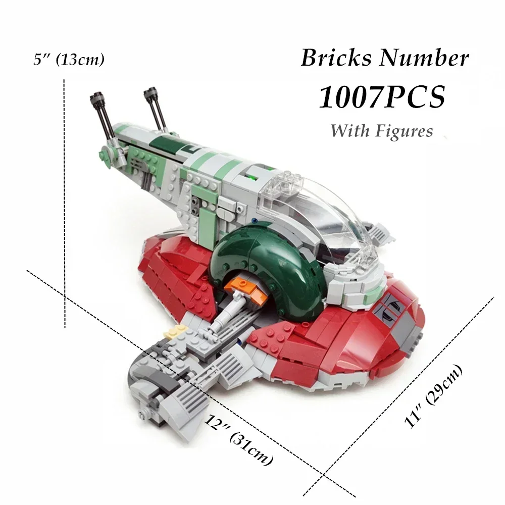 

1007pcs Slave I – 20th Anniversary Edition With Figures Building Blocks Fit 75243 Bricks Toys For Children Birthday Gift