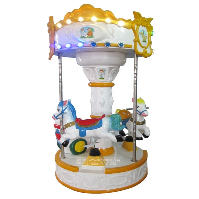 Fiberglass Carousel Horse Christmas Decoration Coin Operated Kiddie Ride Playground Equipment Kids Amusement Arcade Game Machine merry go round kids carousel horse 3 seats coin operated kiddie rides party decorations amusement equipment arcade game machine