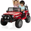 2 Seater Kids Ride on Truck Car, 12V Battery Powered Electric Vehicle for Kids w/Remote, Spring Suspension, LED Light, 3 Speeds 2