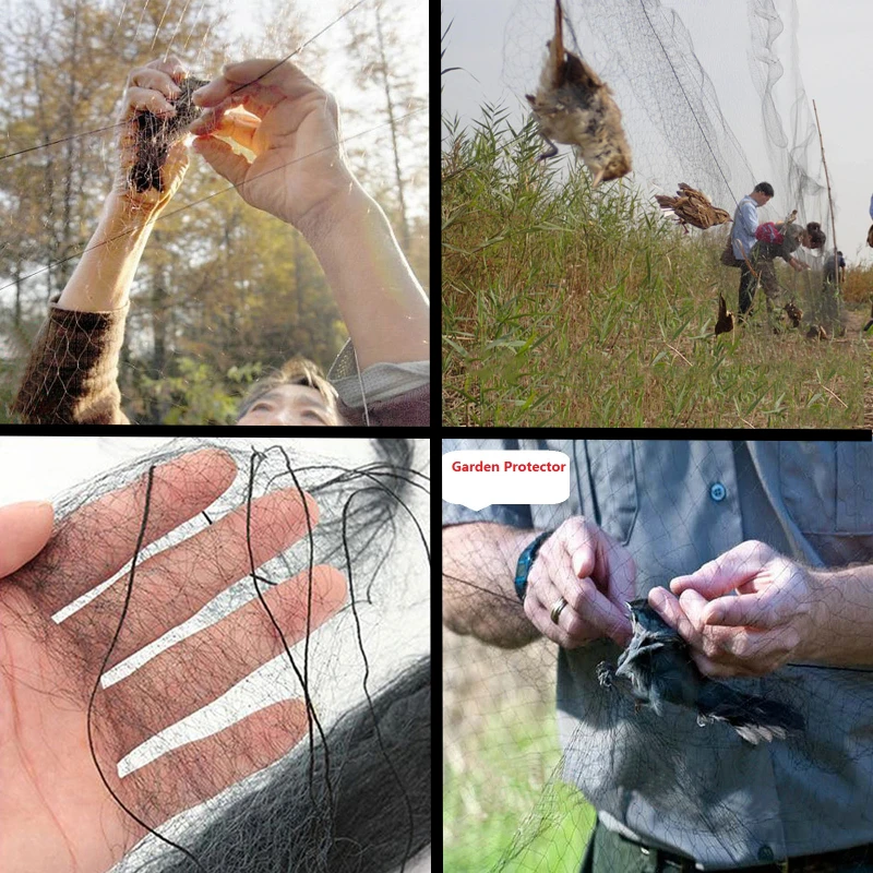 10/20/30m Anti Bird Catcher Netting Pond Fishing Net Traps Crops Fruit Tree Plant Vegetables Flower Garden Mesh Pest Control