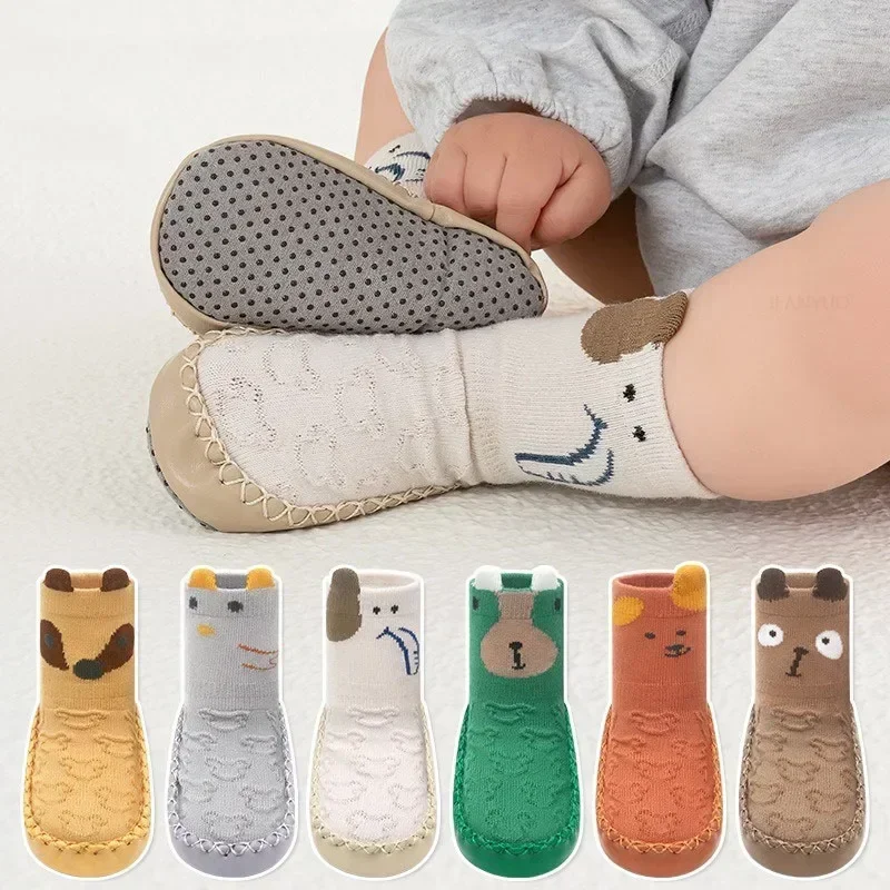 Autumn Winter Korean Baby Anti Slip Walking Shoes Spring Newborn