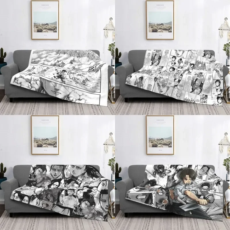 

Last Member Of The Survey Corps Blanket Warm Fleece Soft Flannel Attack on Titan Throw Blankets for Bed Couch Outdoor Spring